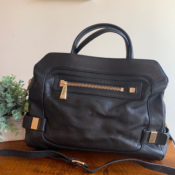 BOTKIER black leather tote bag purse with crossbody strap✨ - Picture 2 of 9